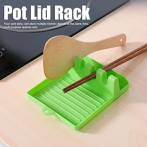 Green Kitchen Organizer: Wall-Mount Rack for Utensils, Lids - Shop N Save