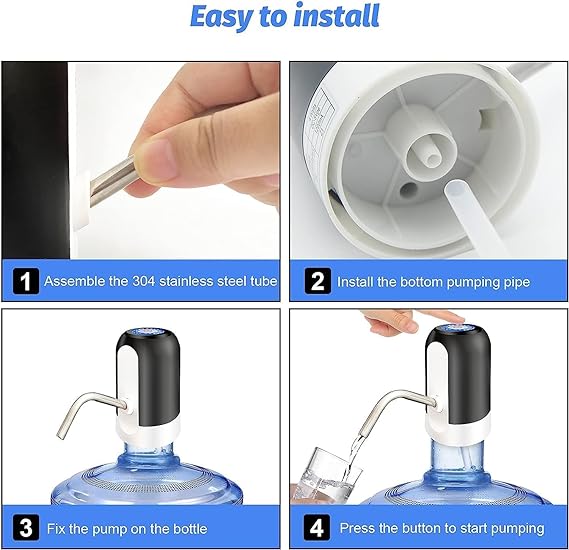 Portable Electric Water Pump for 5-Gallon Jugs - USB Charging - Shop N Save