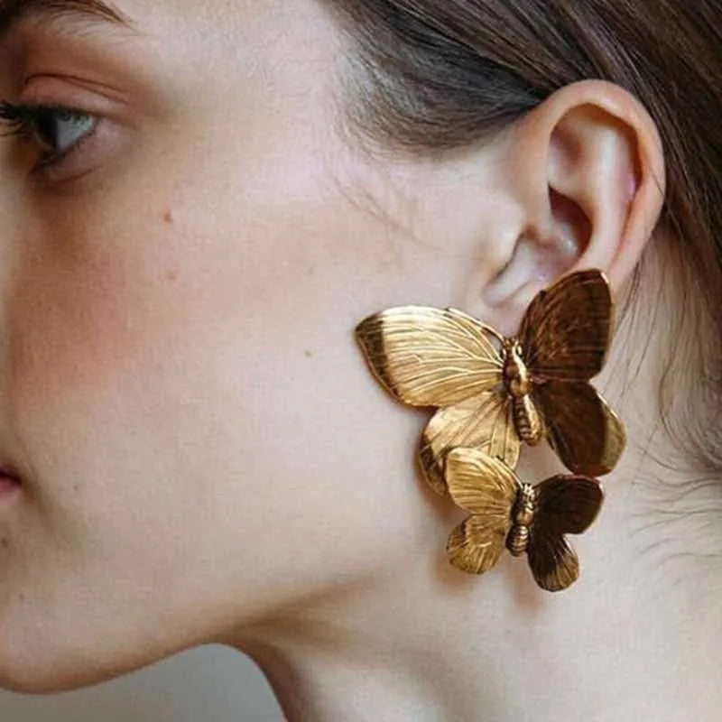 Gold Butterfly Earrings: Trendy Fashion, Hot Sale Party Gift - Shop N Save