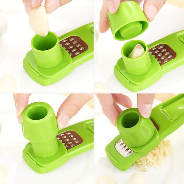 1 PCs Kitchen Tool Multifunctional Garlic Grinder - Green