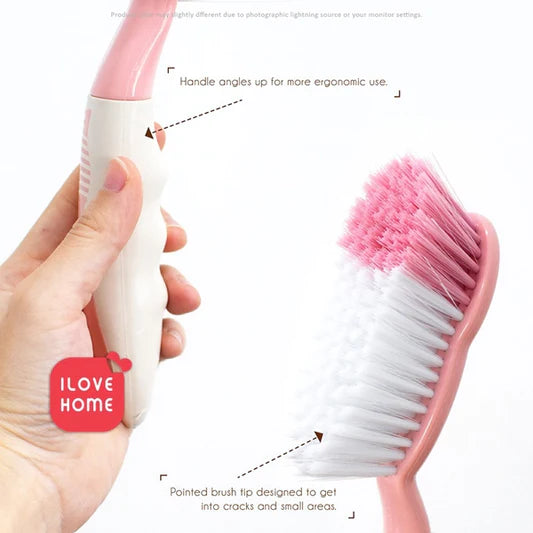 2 In 1 High Quality Hand Broom With Dustpan Set Light Pink - Shop N Save