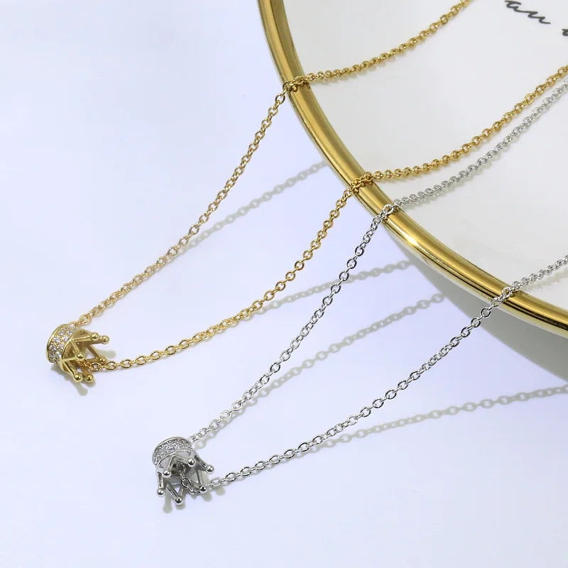 Golden Crown Pendant: Elegant Women's Jewelry Gift - Shop N Save