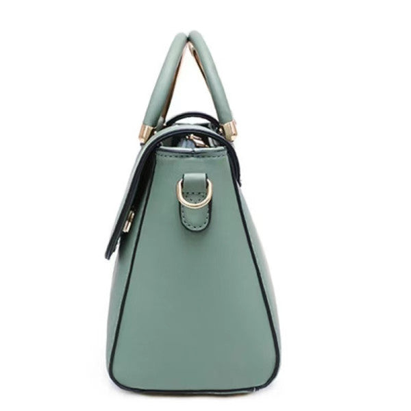 Fashionista Green Double Handle Magnetic Closure Handbag The Perfect Style Statement for Trendy Women! - Shop N Save