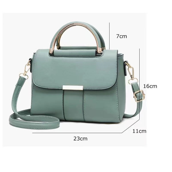 Fashionista Green Double Handle Magnetic Closure Handbag The Perfect Style Statement for Trendy Women! - Shop N Save