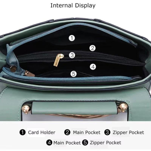 Fashionista Green Double Handle Magnetic Closure Handbag The Perfect Style Statement for Trendy Women! - Shop N Save