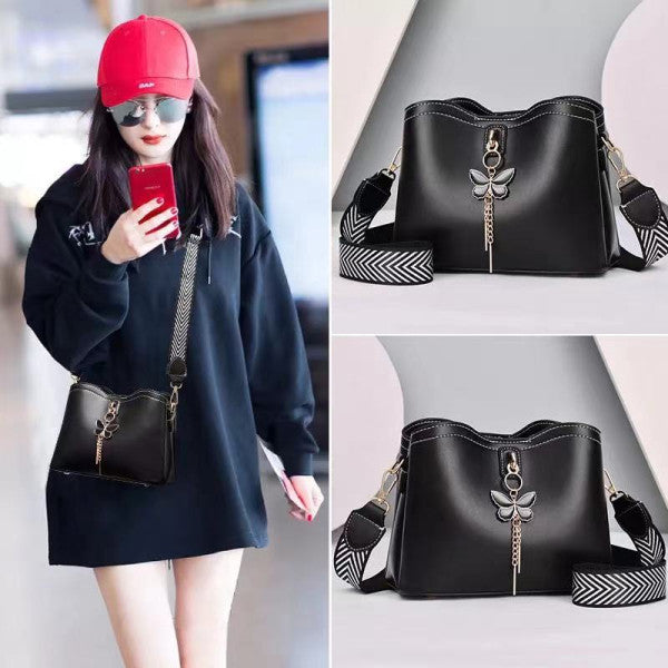 Stylish Cream White Shoulder Bag for Fashionable Women Wide Adjustable Strap Synthetic Leather Zipper Closure - Shop N Save