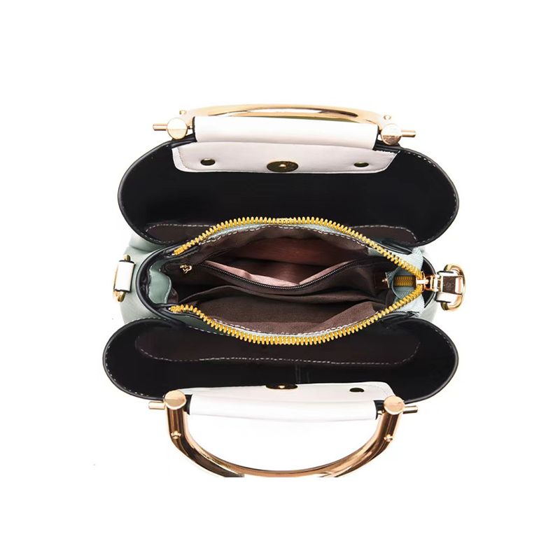 Green Lattice Handbag: Stylish, Casual, Striped Strap, Multiple Compartments - Shop N Save