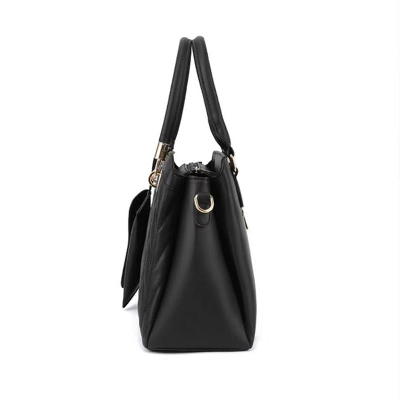 Black Geometric Handbag: Trendy, Stylish, Spacious, Fashionable Chic