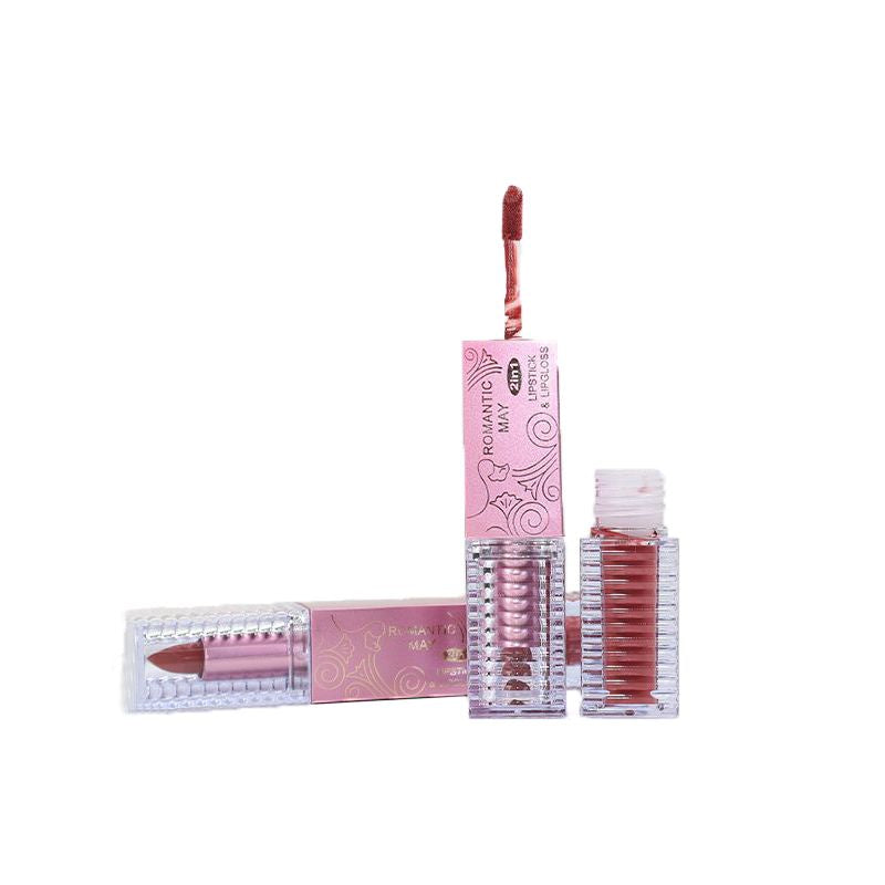 Romantic May Lip Gloss 2 In 1 Lipstick - American Brown (7)
