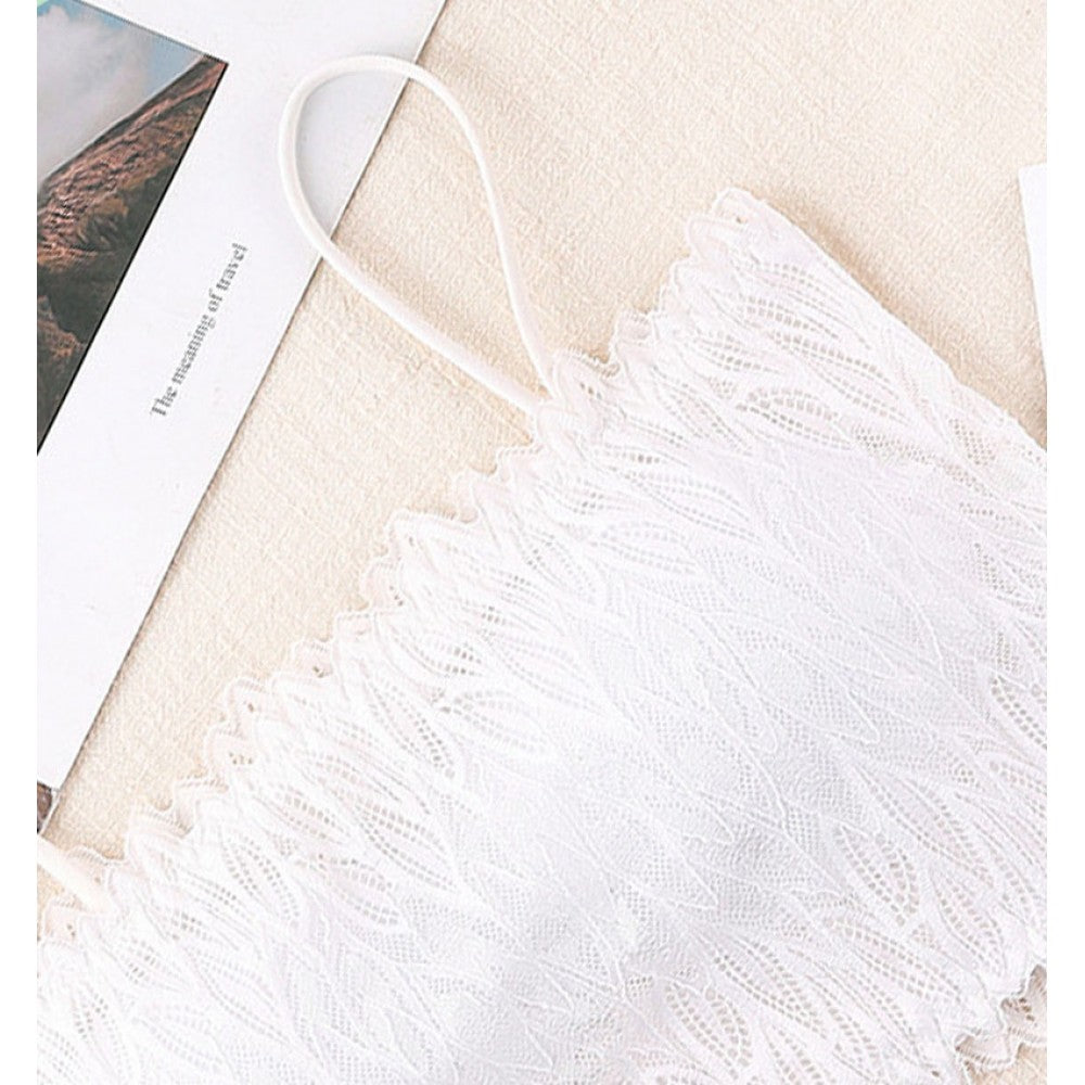 Women Bralette Padded Fashion Tube Top - White - Shop N Save