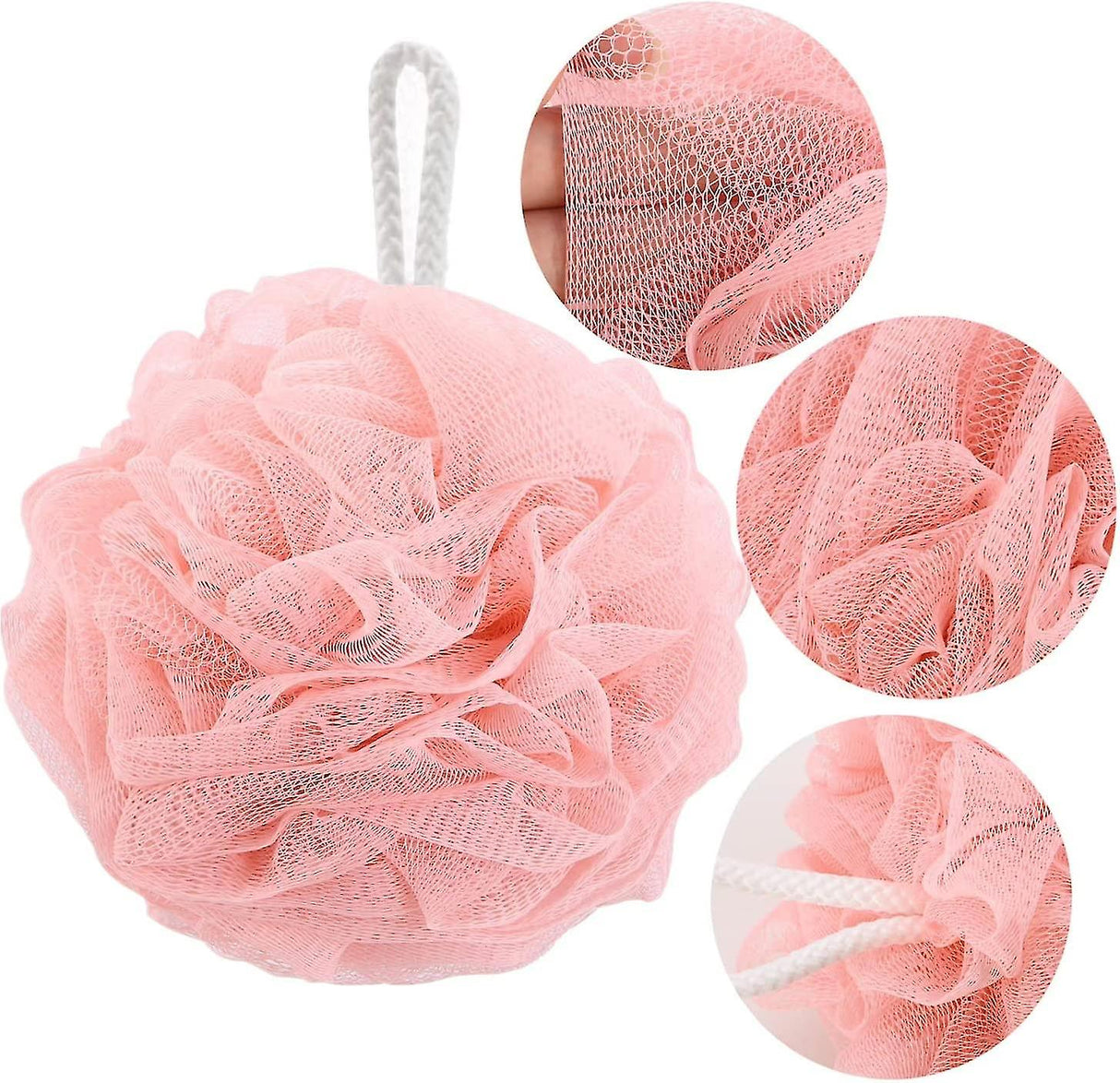 Shelter Pink Bath Sponge: Super Soft, Fluffy Puffy Loofah - Shop N Save
