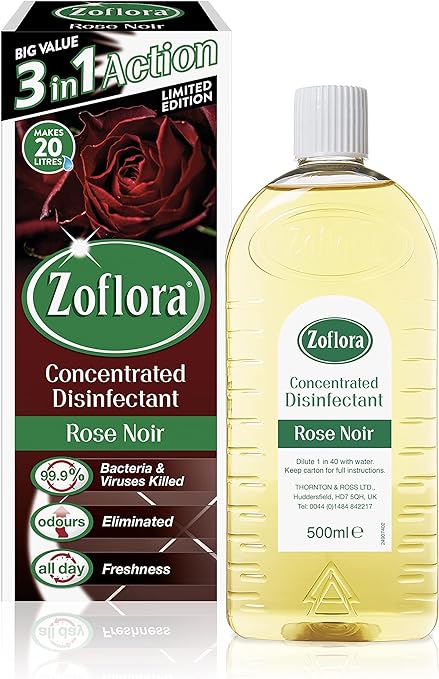 Zoflora Rose Noir Disinfectant: Concentrated 3-in-1, 500ml - Shop N Save