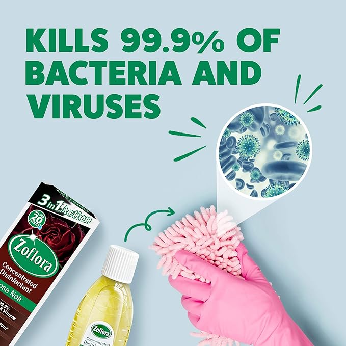 Zoflora Rose Noir Disinfectant: Concentrated 3-in-1, 500ml - Shop N Save