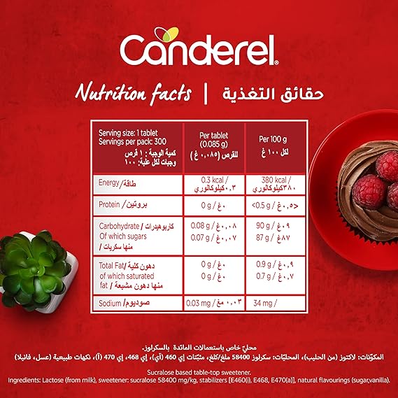 Canderel Sucralose 300's: Zero-Calorie, Sugar-Like Taste, Diabetic-Friendly - Shop N Save