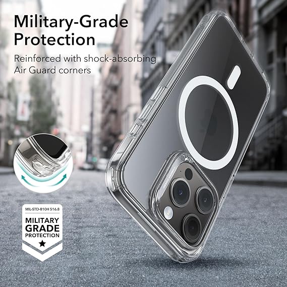 ESR iPhone 15 Pro Case: MagSafe, Military-Grade, Scratch-Resistant, Clear - Shop N Save