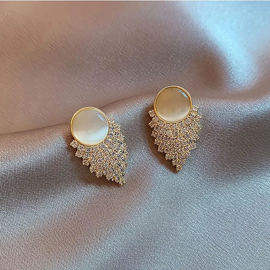 OVAST Diamond Studs: Rose Hoop Earrings for Fashionable Women - Shop N Save