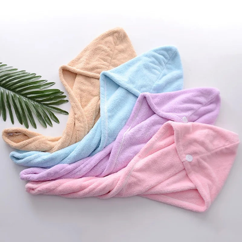 Long Hair Towel Hat: Microfiber, Absorbent, Turban Design - Shop N Save