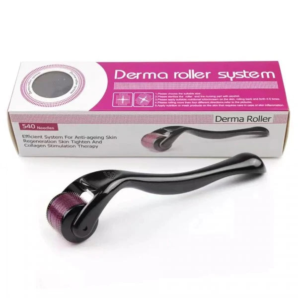 Derma Roller System For Face Massage - Black - Shop N Save