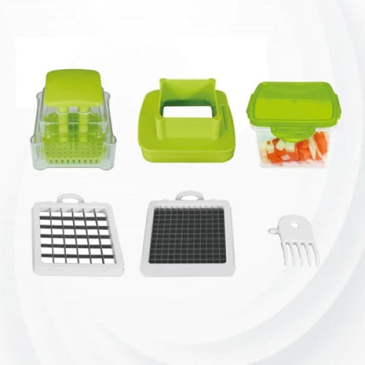 Multi Functional Hand Press Vegetable Chopper - Green - Shop N Save