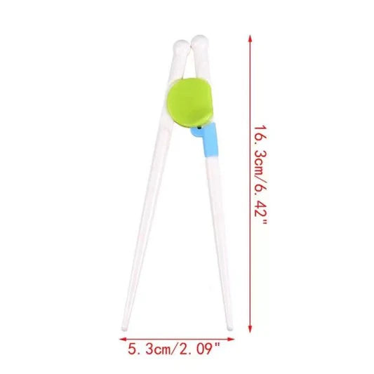 A Pair Of Kids Auxiliary Chopsticks - Green - Shop N Save