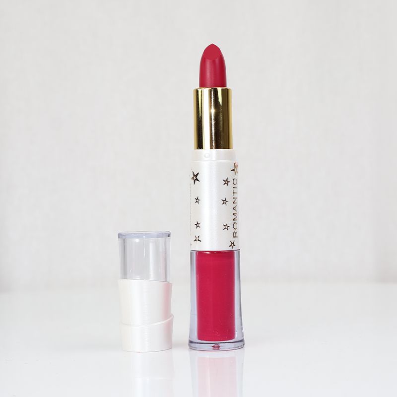 Romantic May 2 In 1 Lipstick And Lip Gloss Vitamin E Long Lasting - Jazz Berry Jam Pink (8)