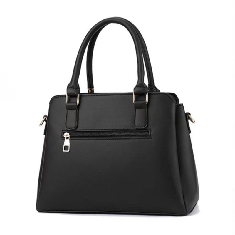 Black Geometric Handbag: Trendy, Stylish, Spacious, Fashionable Chic