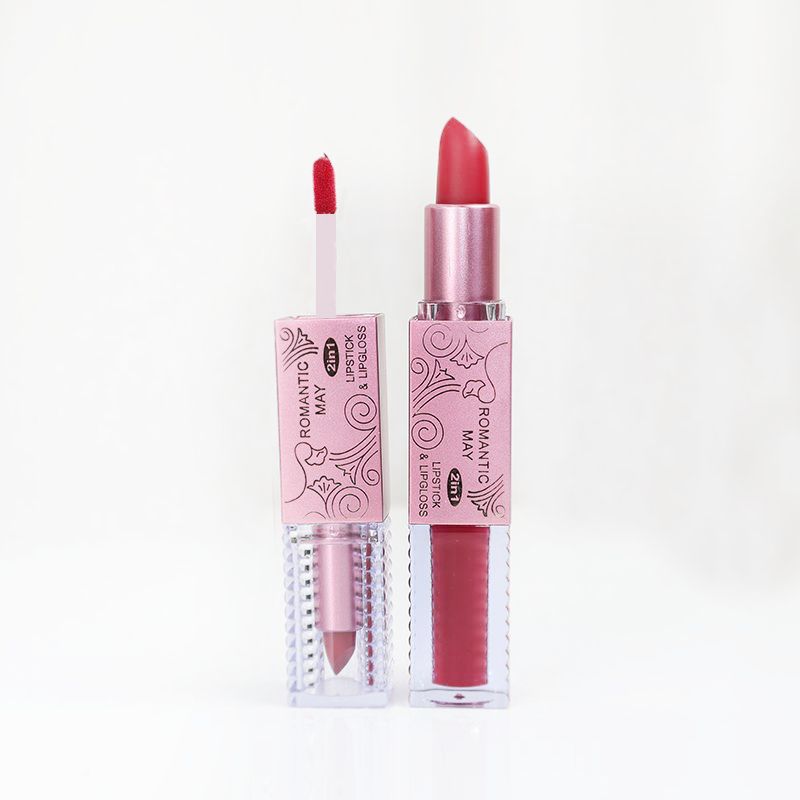 Romantic May Lip Gloss 2 In 1 Lipstick - Rouge (9)