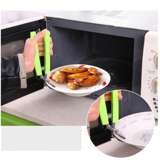 Stainless Steel Anti Scald Bowl Plate Clip Holder - Green - Shop N Save