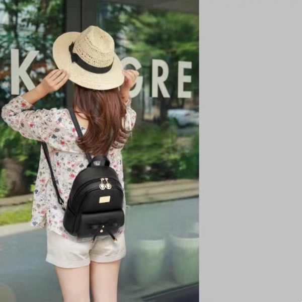 Stylish Black Bow Backpack Spacious with Multiple Compartments for Girls - Shop N Save