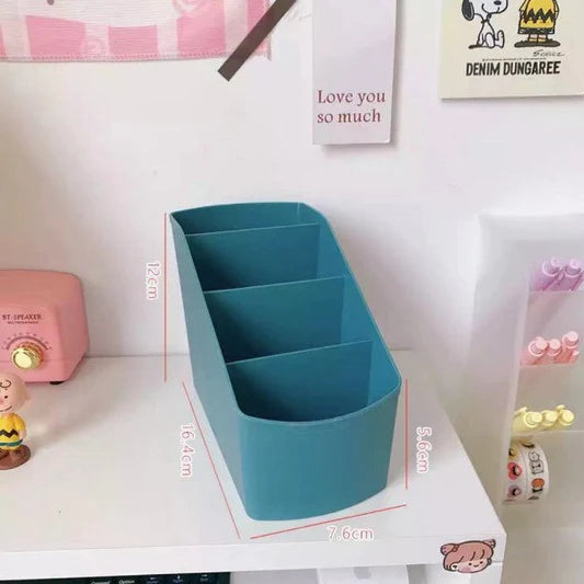 4 Grid Multifunctional Desktop Storage Box Holder - Yellow - Shop N Save