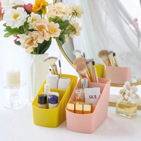 4 Grid Multifunctional Desktop Storage Box Holder - Yellow - Shop N Save