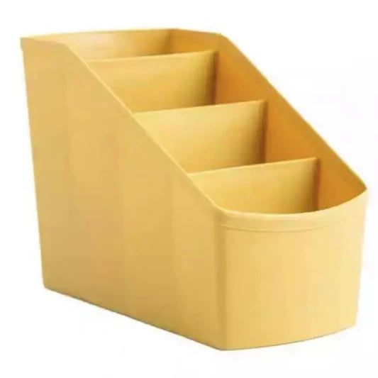 4 Grid Multifunctional Desktop Storage Box Holder - Yellow - Shop N Save