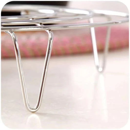 Multi Purpose Stainless Steel Hot Pan Rack - Silver - Shop N Save