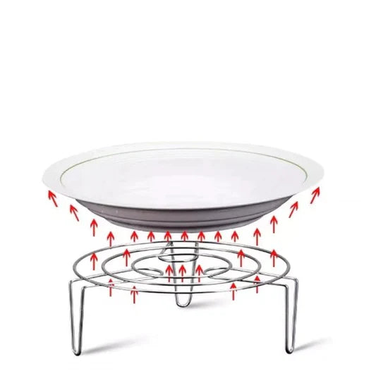 Multi Purpose Stainless Steel Hot Pan Rack - Silver - Shop N Save