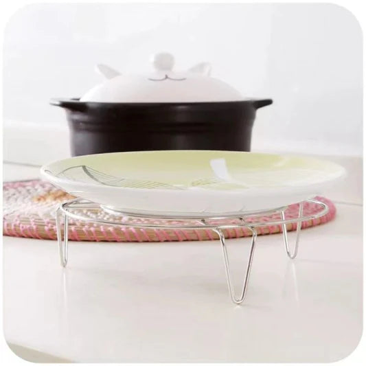 Multi Purpose Stainless Steel Hot Pan Rack - Silver - Shop N Save