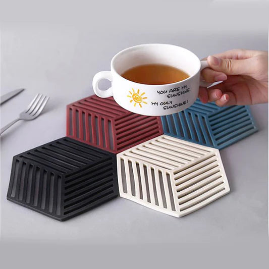 4 Pieces Anti Slip Heat Prevention Hot Bowl Cup Silicone Pad - Shop N Save