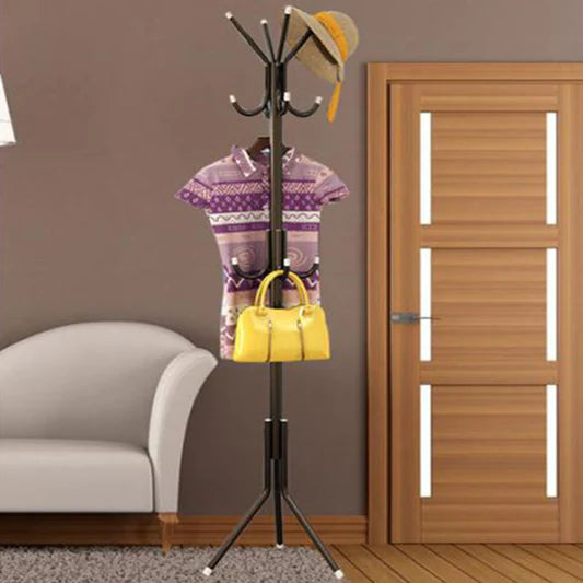 High Quality Stable Metal Multi Hooks Clothes Stand Hanger - Black - Shop N Save