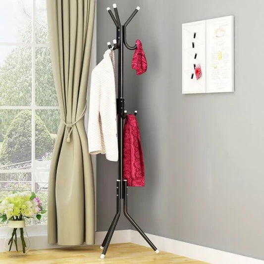 High Quality Stable Metal Multi Hooks Clothes Stand Hanger - Black - Shop N Save