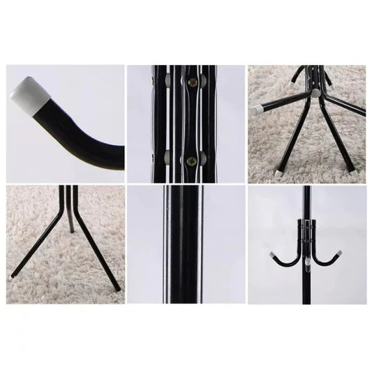 High Quality Stable Metal Multi Hooks Clothes Stand Hanger - Black - Shop N Save