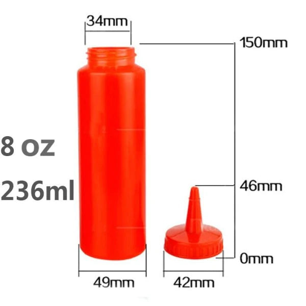 Plastic Squeeze Condiment Ketchup Sauce Bottle - Red - Shop N Save