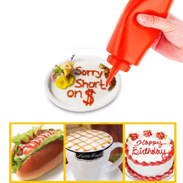 Plastic Squeeze Condiment Ketchup Sauce Bottle - Red - Shop N Save