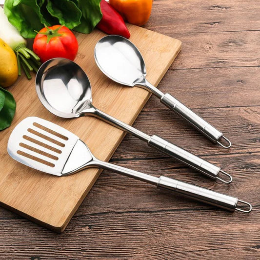 4 Pieces Stainless Steel Kitchen Utensil Spatula Set - Silver - Shop N Save