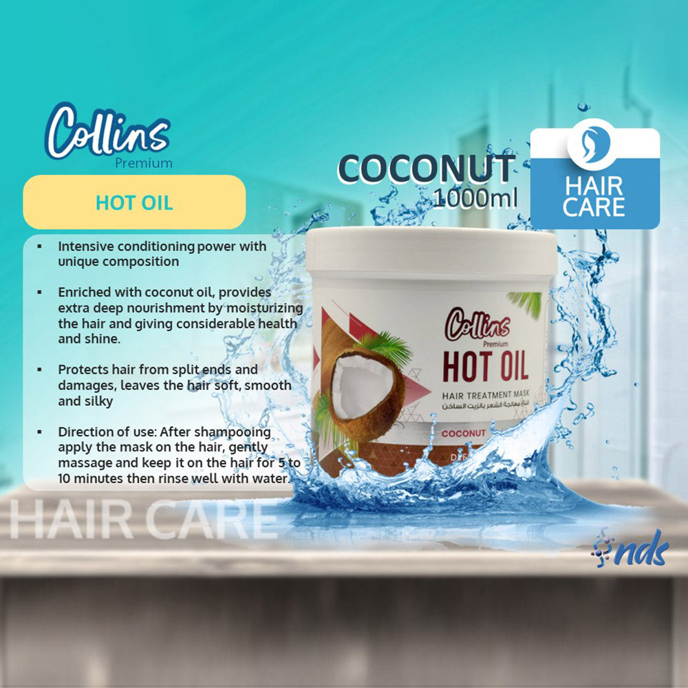 Collins Hot Oil - Coconut Infusion, 1000ml Deep Conditioning - Shop N Save