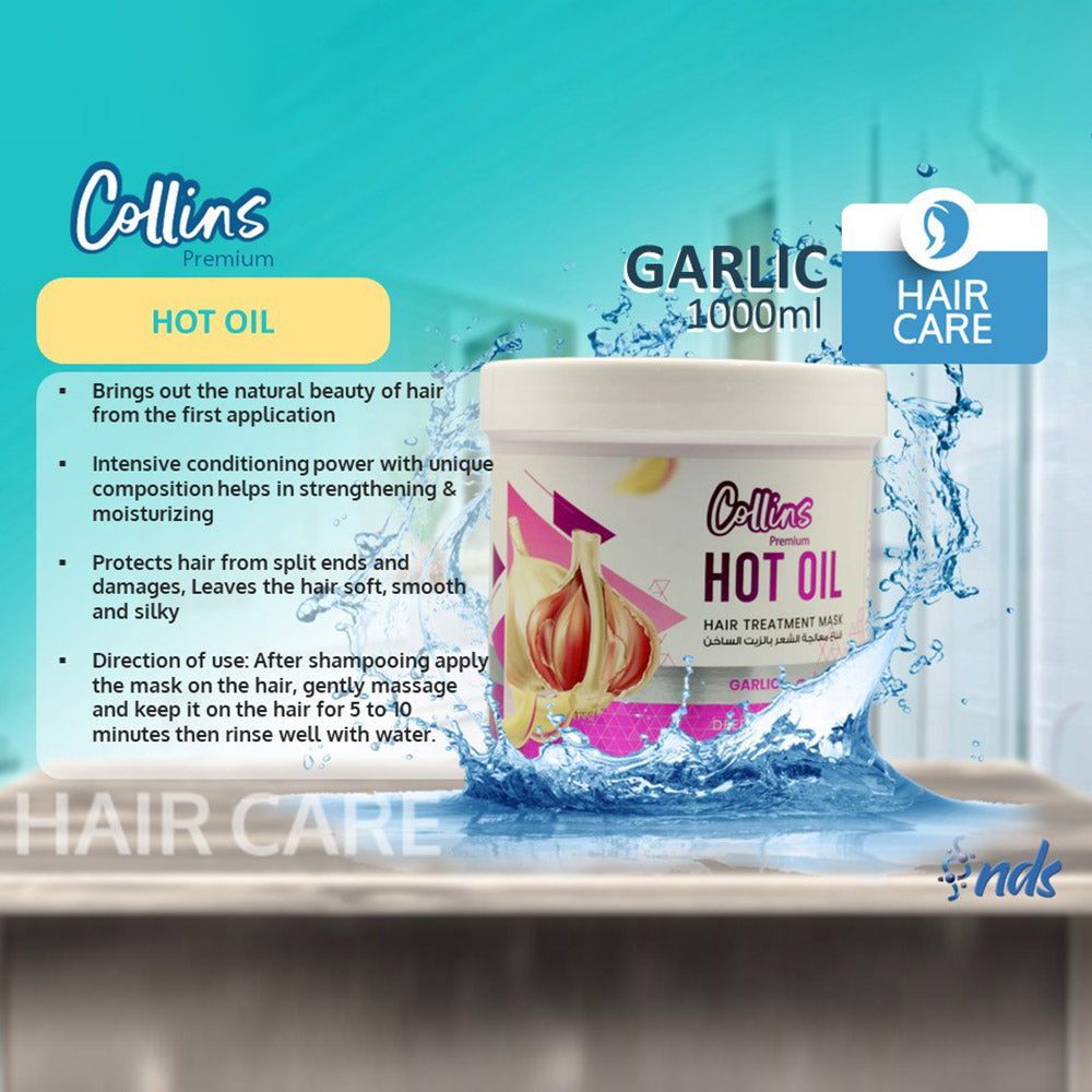 Collins Hot Oil - Garlic Infusion, 1000ml Deep Conditioning - Shop N Save