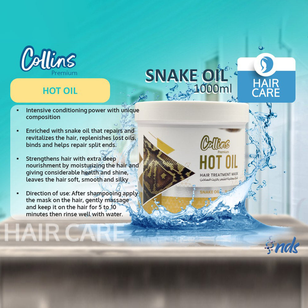 Collins Hot Oil - Snake Oil Infusion, 1000ml Deep Conditioning - Shop N Save