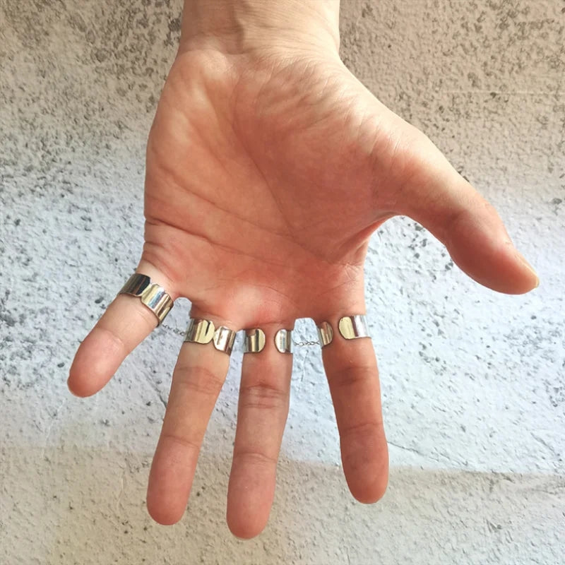 Punk Hip Hop Cross Rings: Multi-layer Adjustable Men's Finger Jewelry - Shop N Save