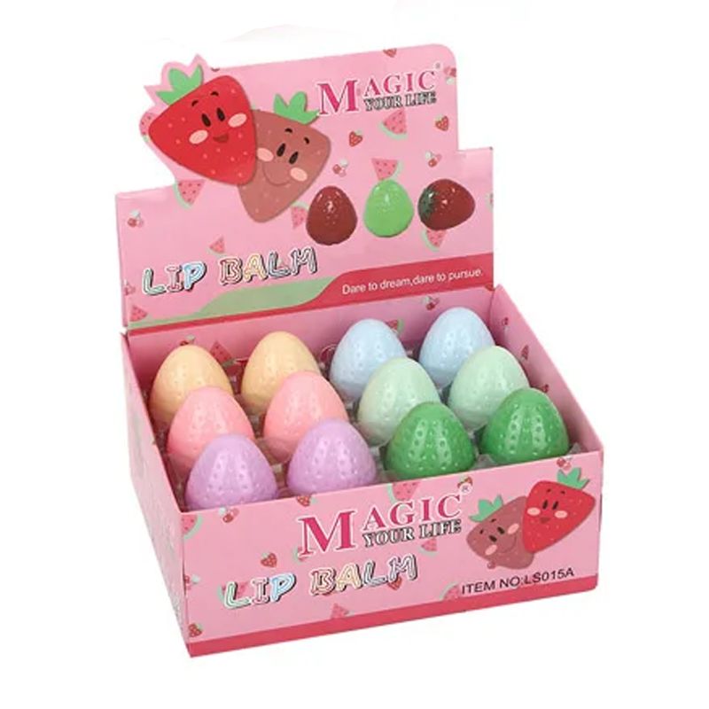 Hydrating Fruit Lip Balm : Strawberry-Lips Care (Purple)