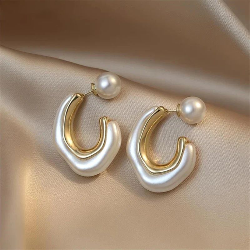 Fashion White Pearl Earrings - Trendy Imitation Pearls