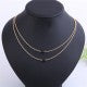 Black Pendent Double Strand Necklace Golden