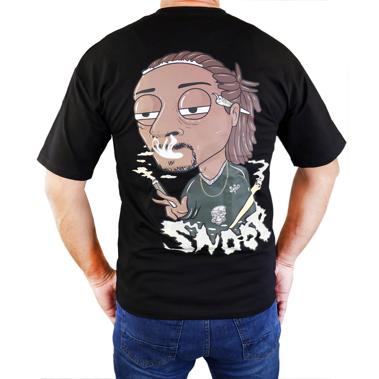 Snoop Dag Art Collective New Premium Sleeve Men`s T-shirt (Black)